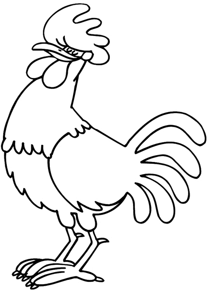 Happy rooster vinyl sticker. Customize on line.      Animals Insects Fish 004-1298  